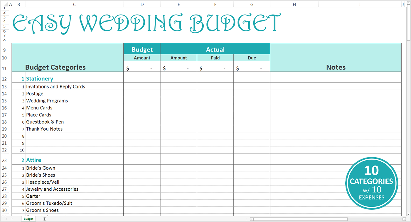 015 20wedding Budget20eadsheet Easy Excel Template 015 20wedding Budget20eadsheet Easy Excel Template