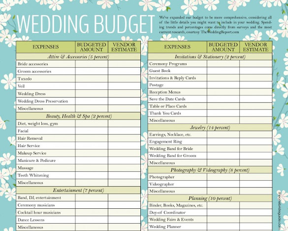 simple wedding budget template   Monza.berglauf verband.com