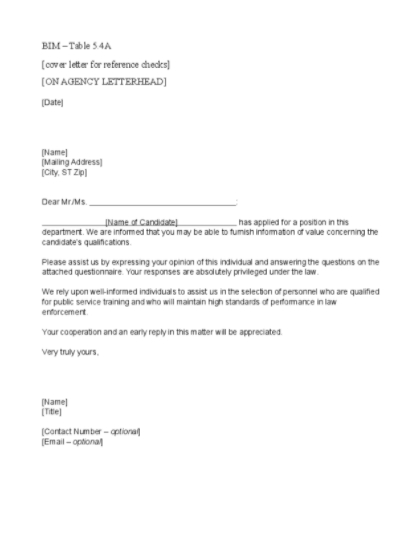 Cover Letter References Template Creator