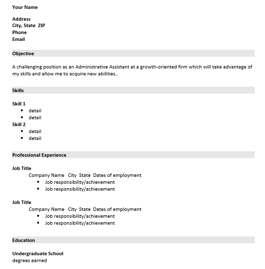 10 Blank Resume Templates Template Creator 6045