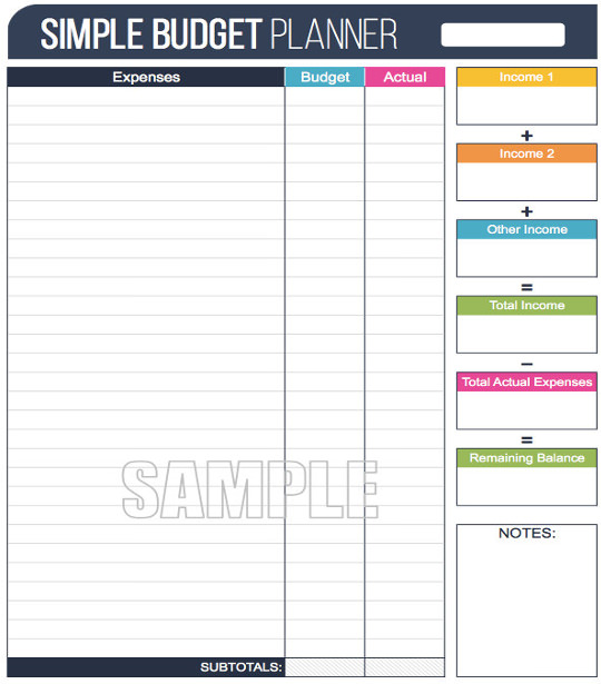 simple budget form   Sazak.mouldings.co