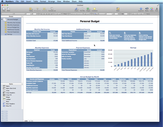 numbers personal budget template   Sazak.mouldings.co