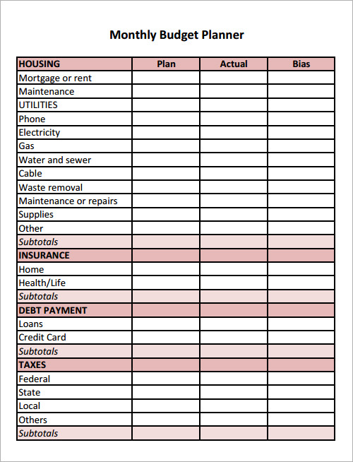 Budget Template   9+ Download Free Documents in Word, Excel, PDF