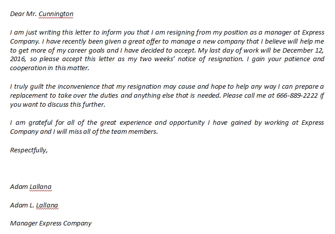 Appreciative resignation letter and the great sample