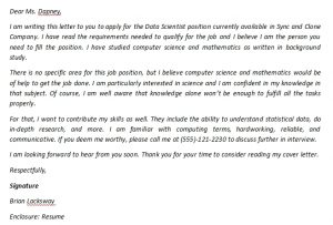 Data Scientist Cover Letter and Example | Template Creator